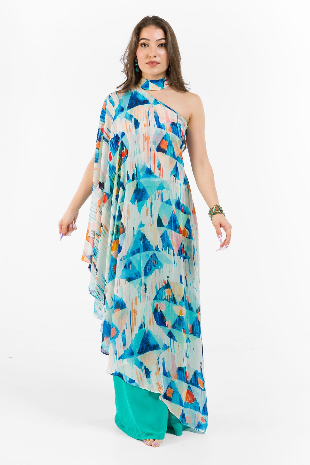 One Shoulder Tunic with Pants
