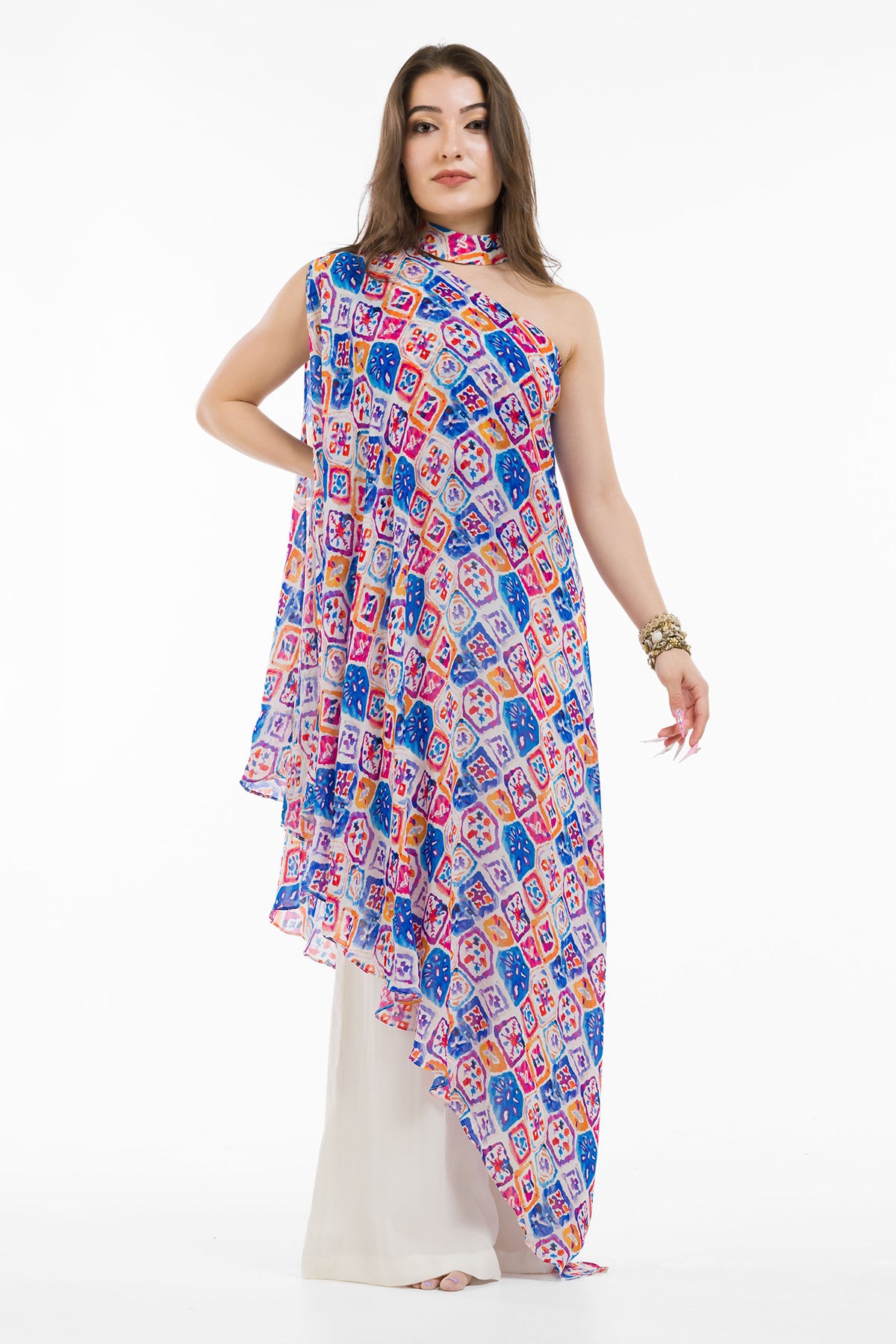 One Shoulder Tunic with Pants