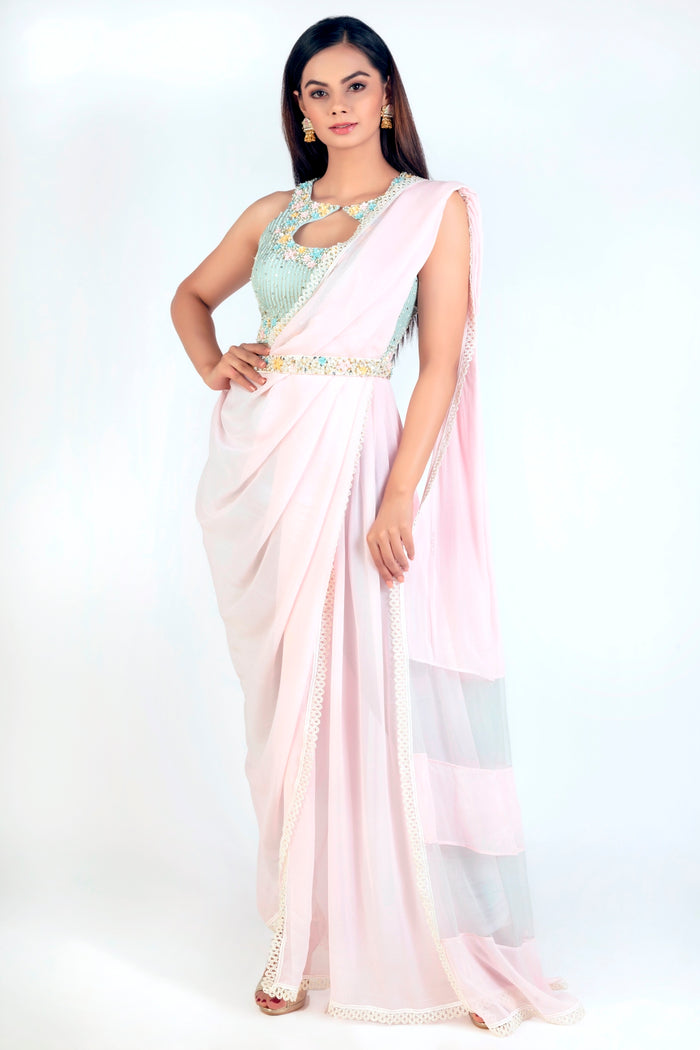 Meera Sari Kurta set