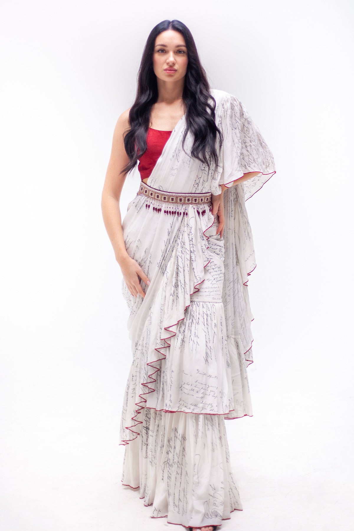 Julia Pre Stitched Ruffle Sari