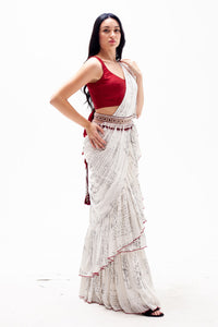 Julia Pre Stitched Ruffle Sari
