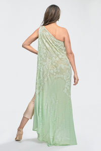 One Shoulder Cape Kurta and Pants