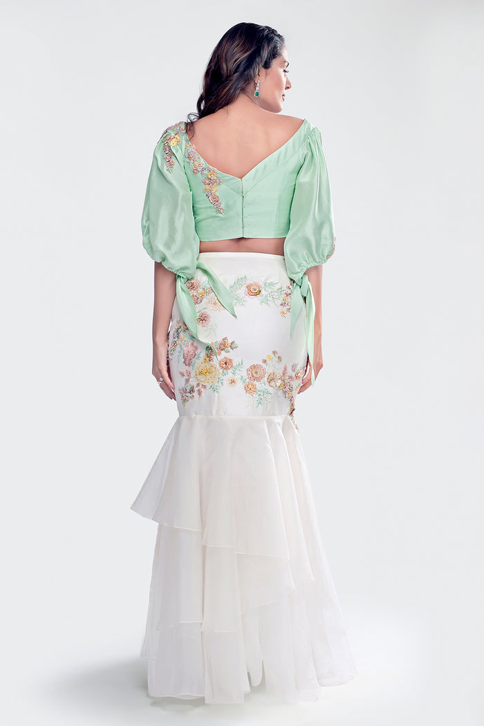 Crop Top and Tiered Skirt