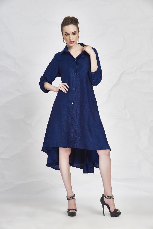 Navy High Low Dress