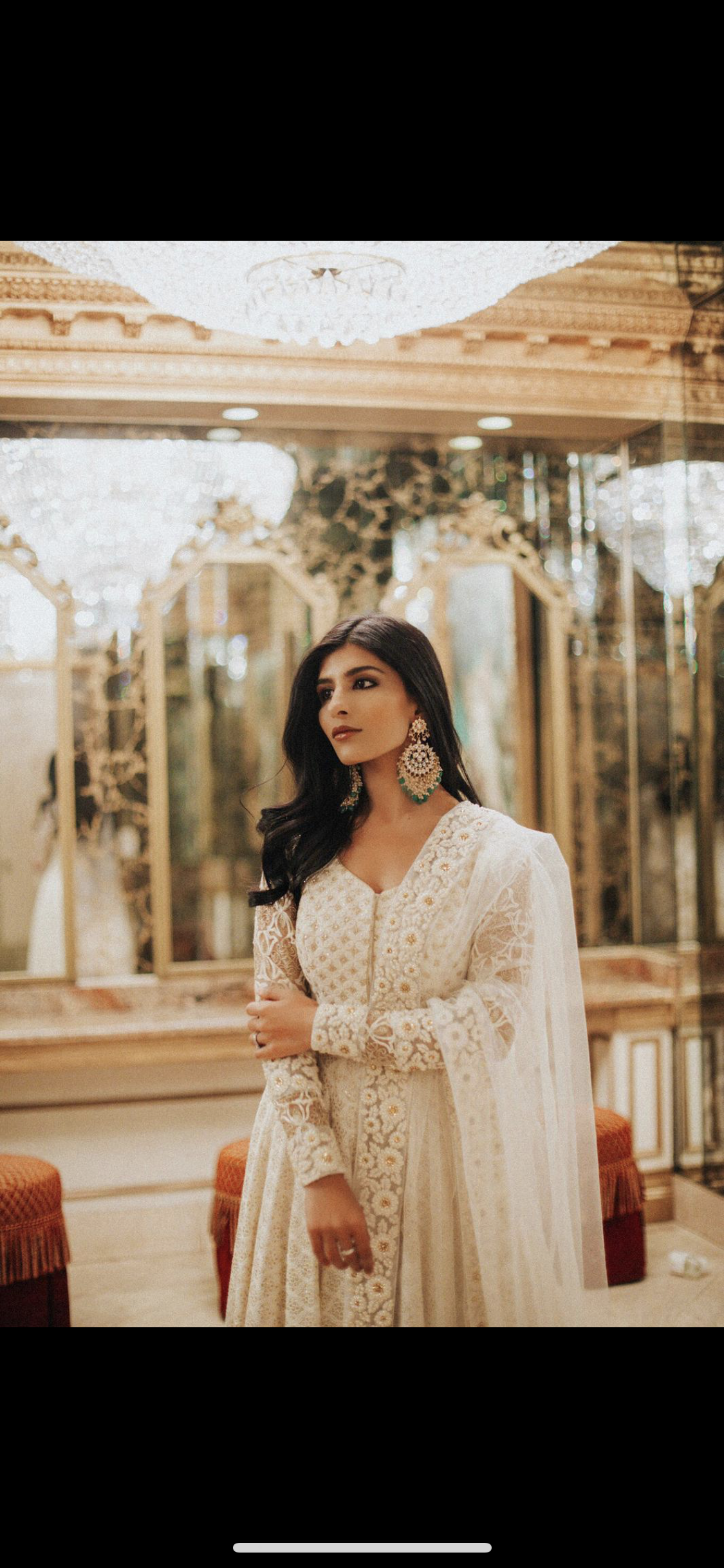 Ivory Chikankari Jacket Style Suit