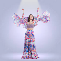 Malaikat crop top skirt set
