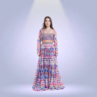Malaikat crop top skirt set