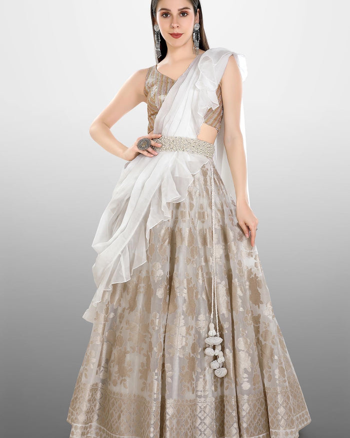 Organza Ruffle Dupatta