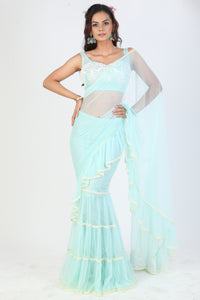 Mumtaz Ruffle Saree