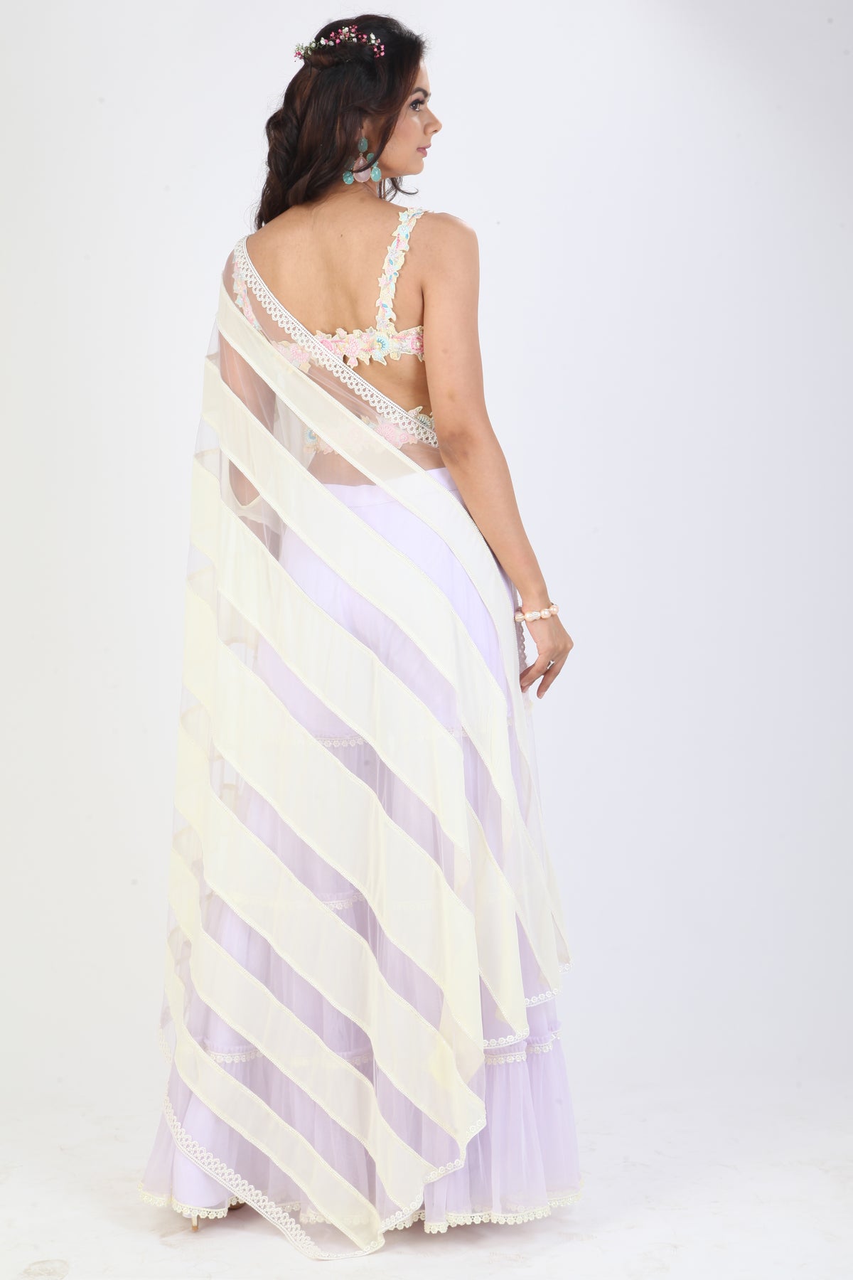 Crop Top Sharara with Dupatta Jacket