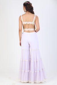 Crop Top Sharara with Dupatta Jacket