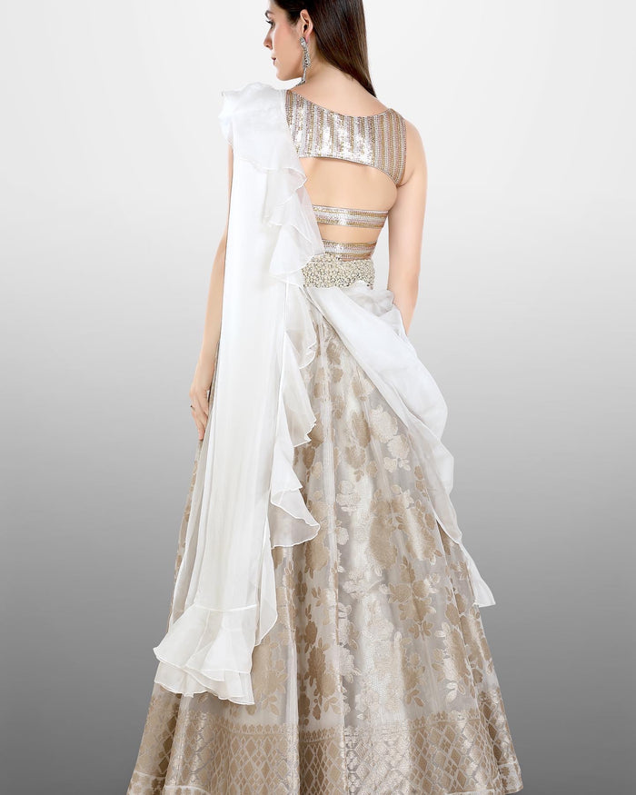 Organza Ruffle Dupatta