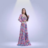 Malaikat crop top skirt set