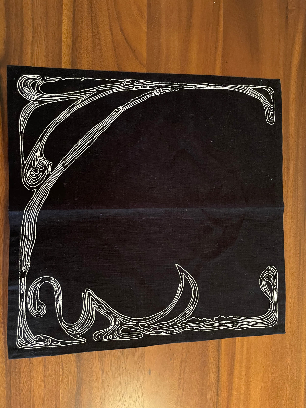 B&w Scribble Napkin Set of 4