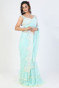 Mumtaz Ruffle Saree
