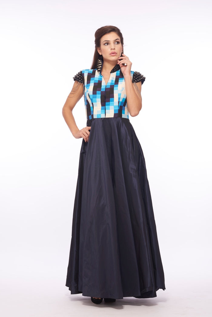 Amanda Textured Funky Gown
