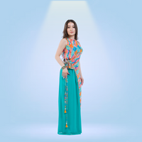 Assymetric Tunic with Tie and Pallazo Pants