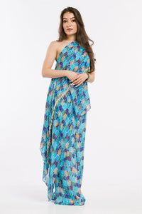 One Shoulder Tunic with Pants Coord Set