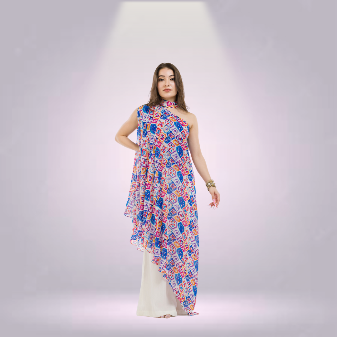 One Shoulder Tunic with Pants