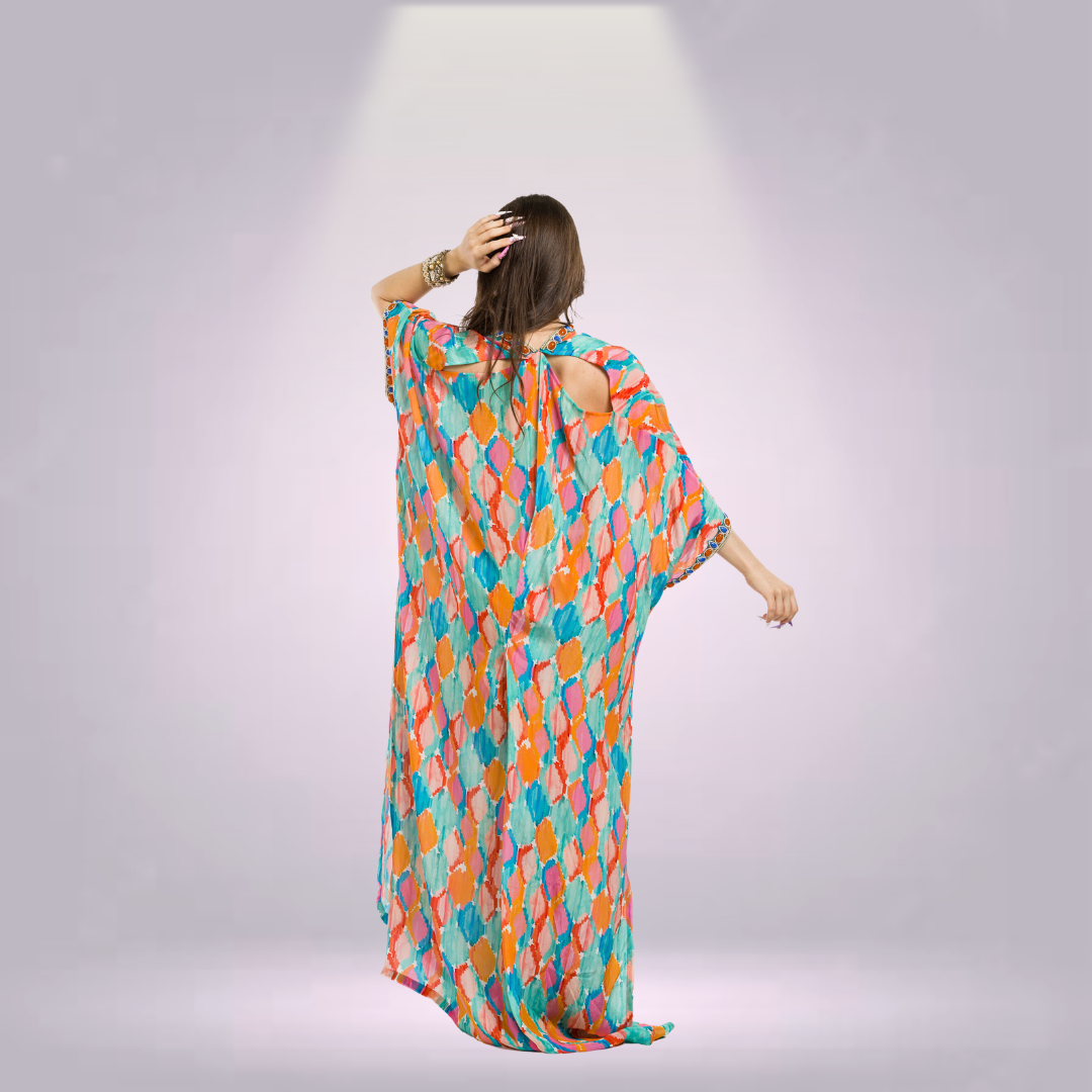 Printed Kaftan Dress