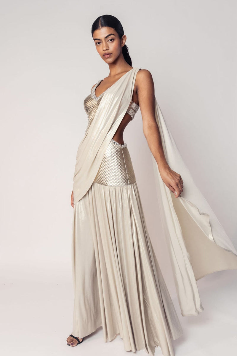 CUT OUT SARI GOWN-RTS