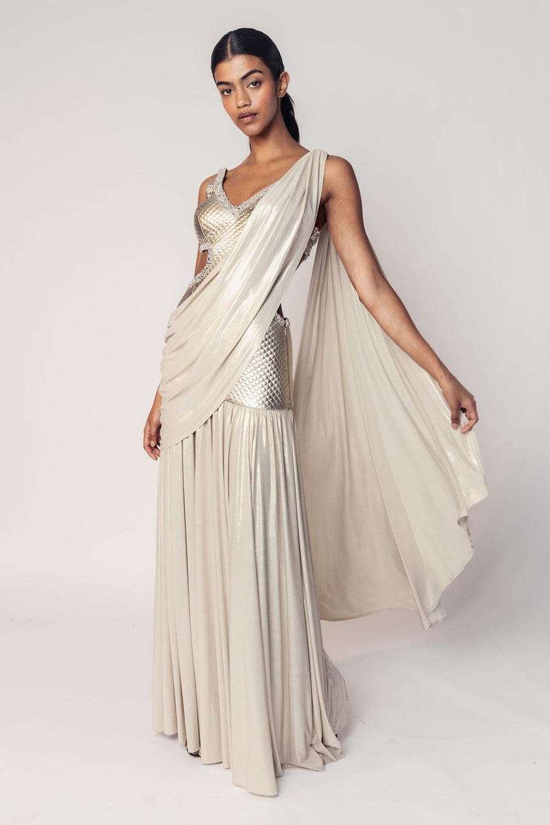 CUT OUT SARI GOWN-RTS