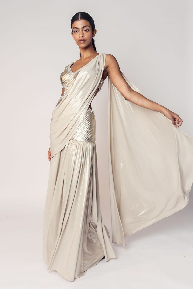 CUT OUT SARI GOWN-RTS