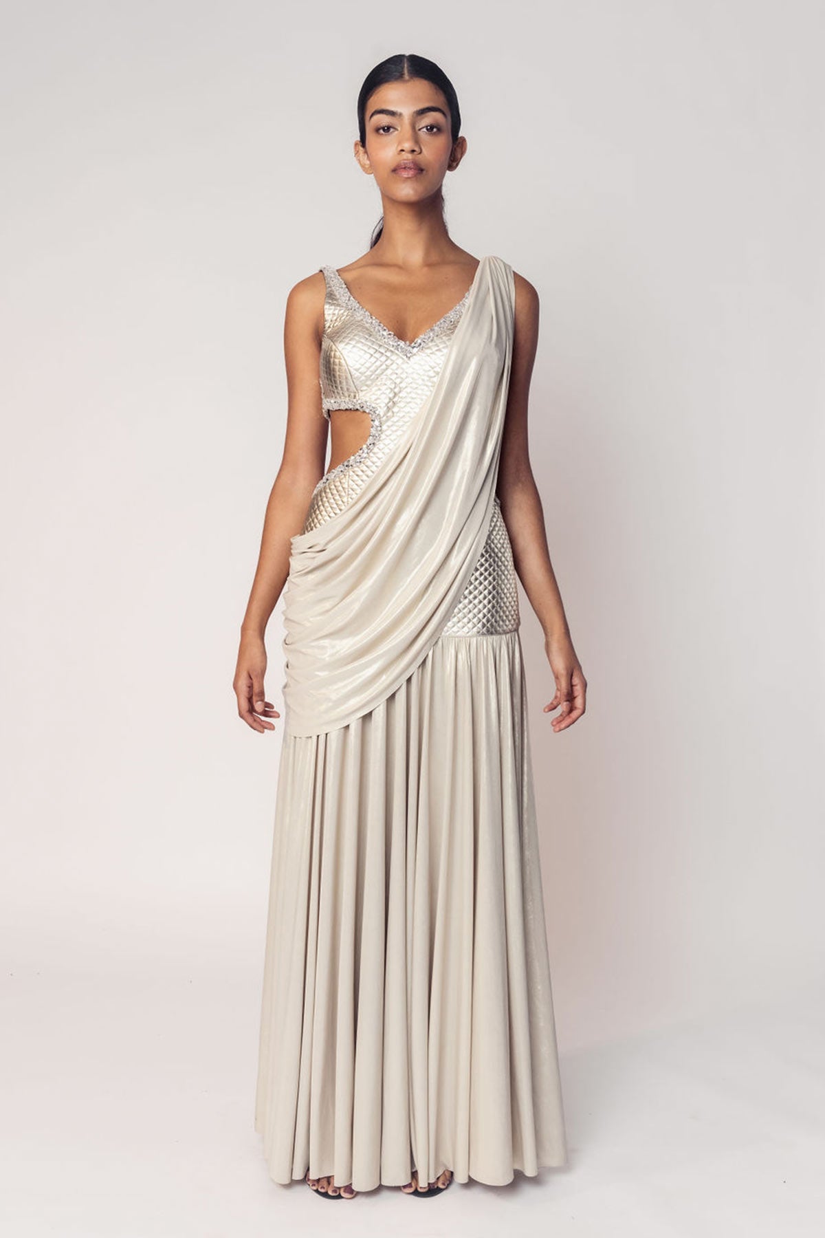 CUT OUT SARI GOWN