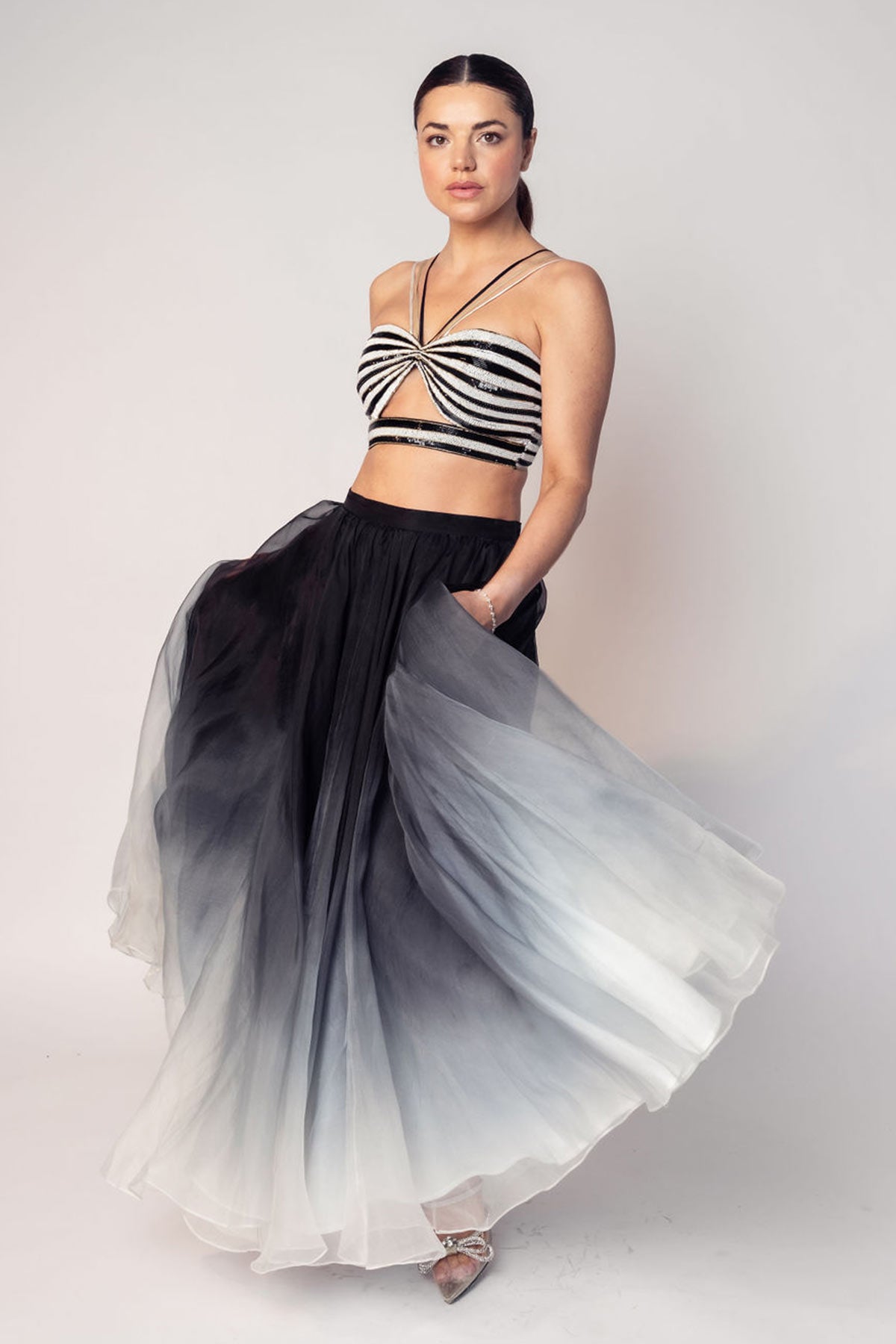 THE KELLY CROP TOP AND OMBRÉ SKIRT