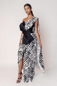 THE GAYATRI STITCHED SARI WITH A BOW BELT-RTS