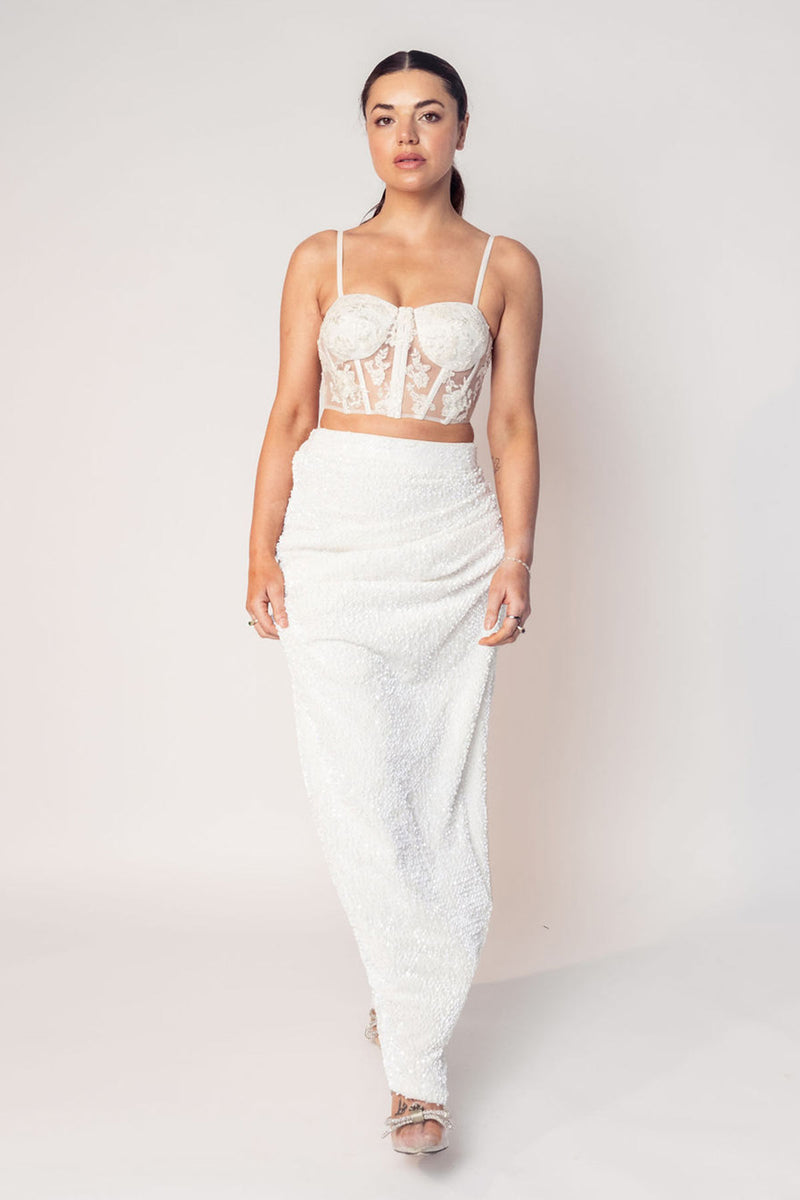 THE BIANCA CORSET WITH SEQUIN SKIRT