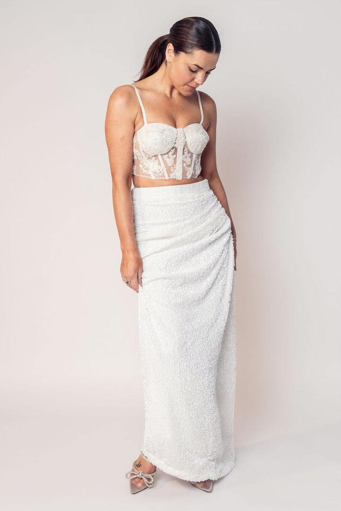 THE BIANCA CORSET WITH SEQUIN SKIRT-RTS