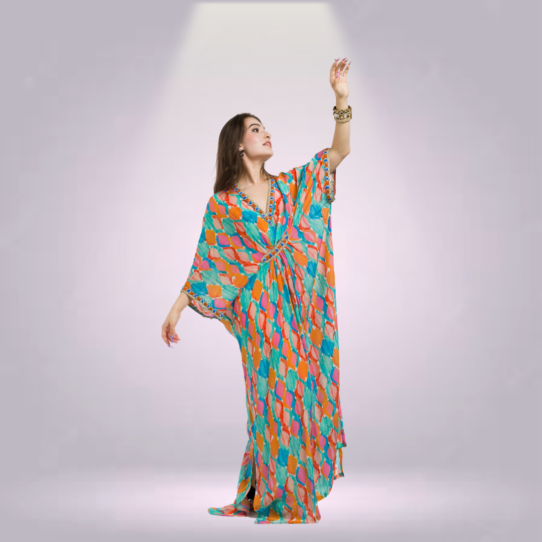 Printed Kaftan Dress