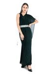 Crushed Satin Gown Sari