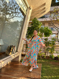 Printed Kaftan Dress