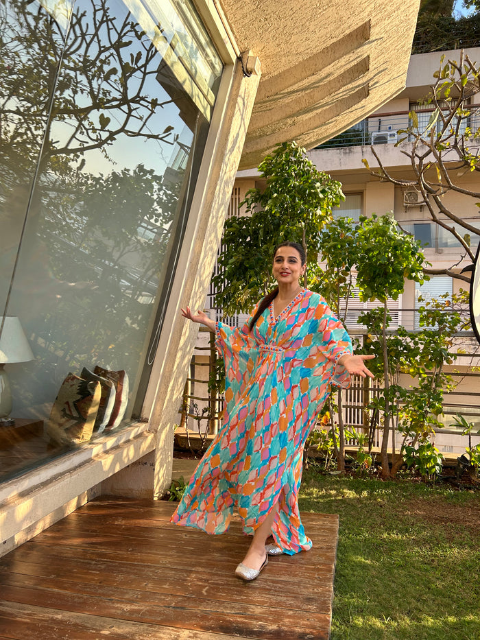 Printed Kaftan Dress