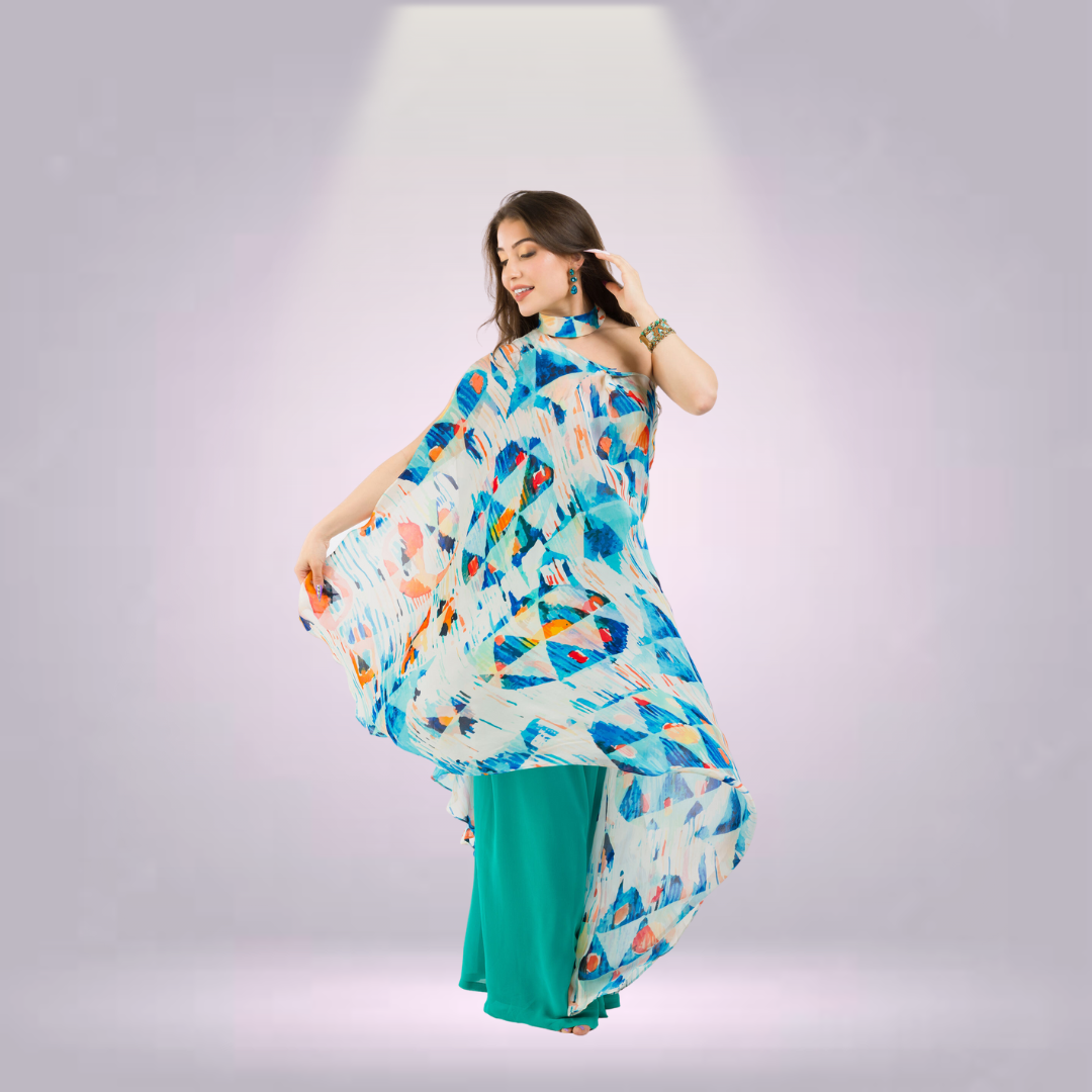 One Shoulder Tunic with Pants