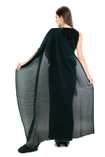 Crushed Satin Gown Sari