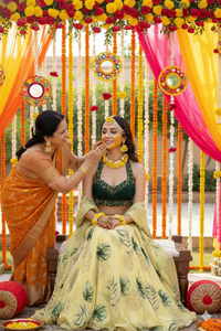 SUNLIT MONSTERA LEHENGA SET