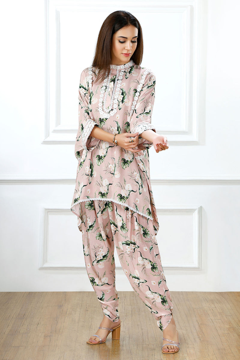 Rosé Breeze Kaftan Set