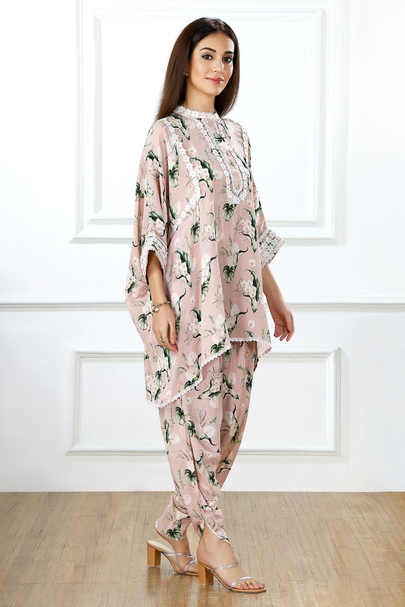 Rosé Breeze Kaftan Set