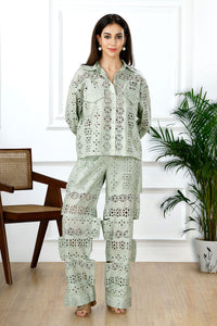 Tropical perch olive COORD set