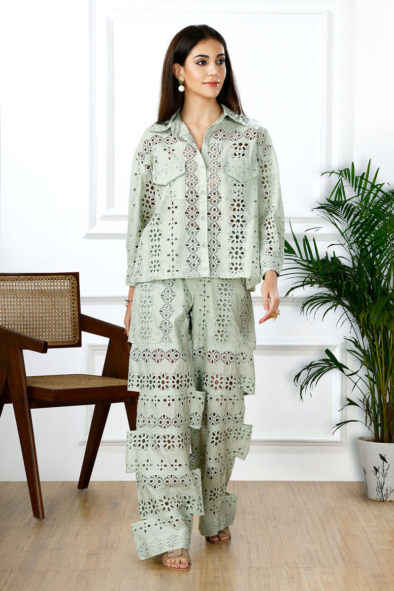 Tropical perch olive COORD set
