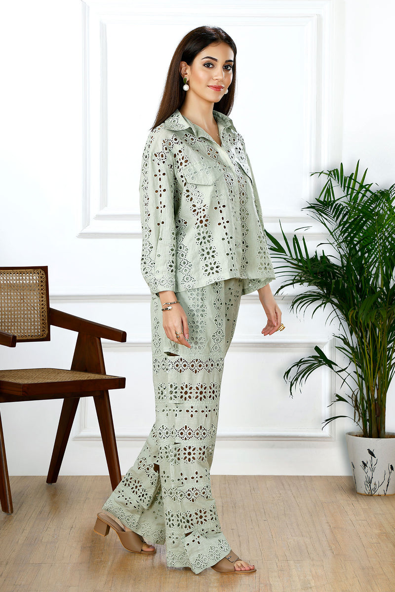 Tropical perch olive COORD set