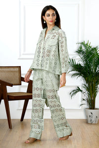Tropical perch olive COORD set