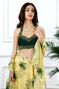 SUNLIT MONSTERA LEHENGA SET