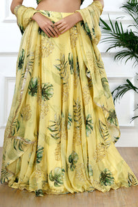 SUNLIT MONSTERA LEHENGA SET