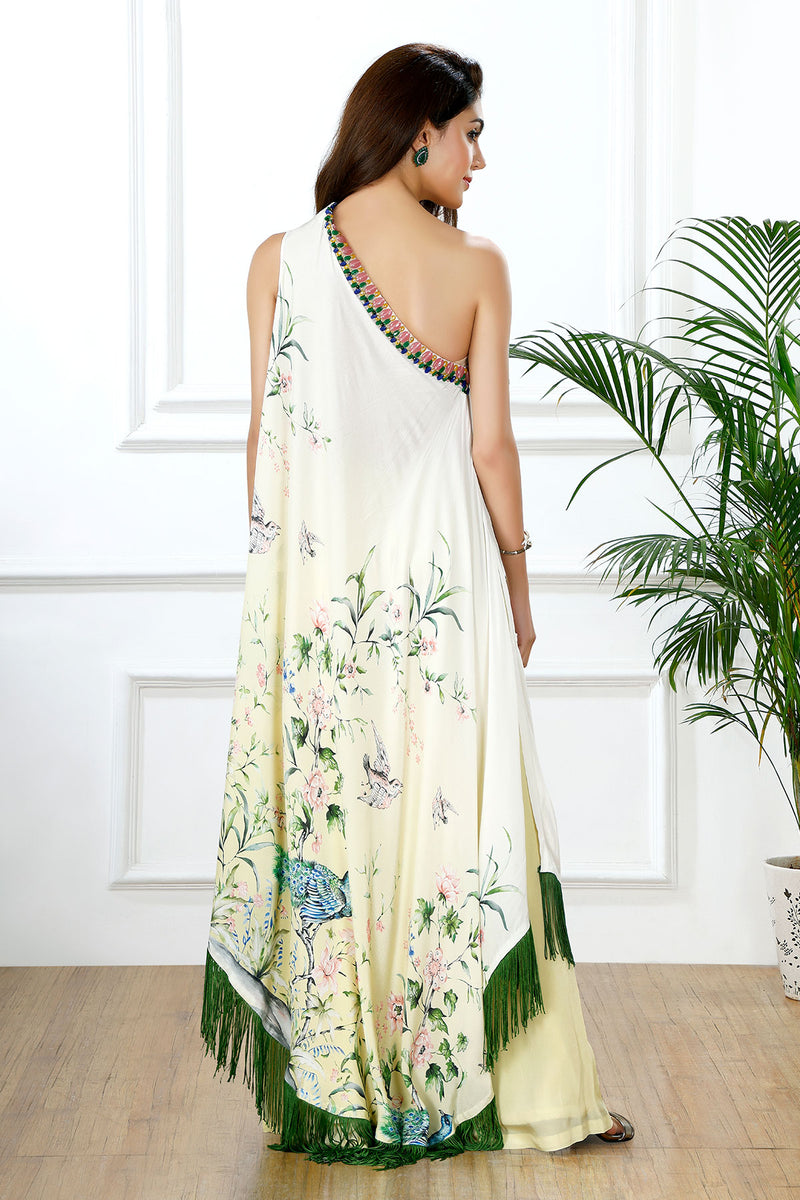PEACOCK HORIZON OMBRÉ KAFTAN SET