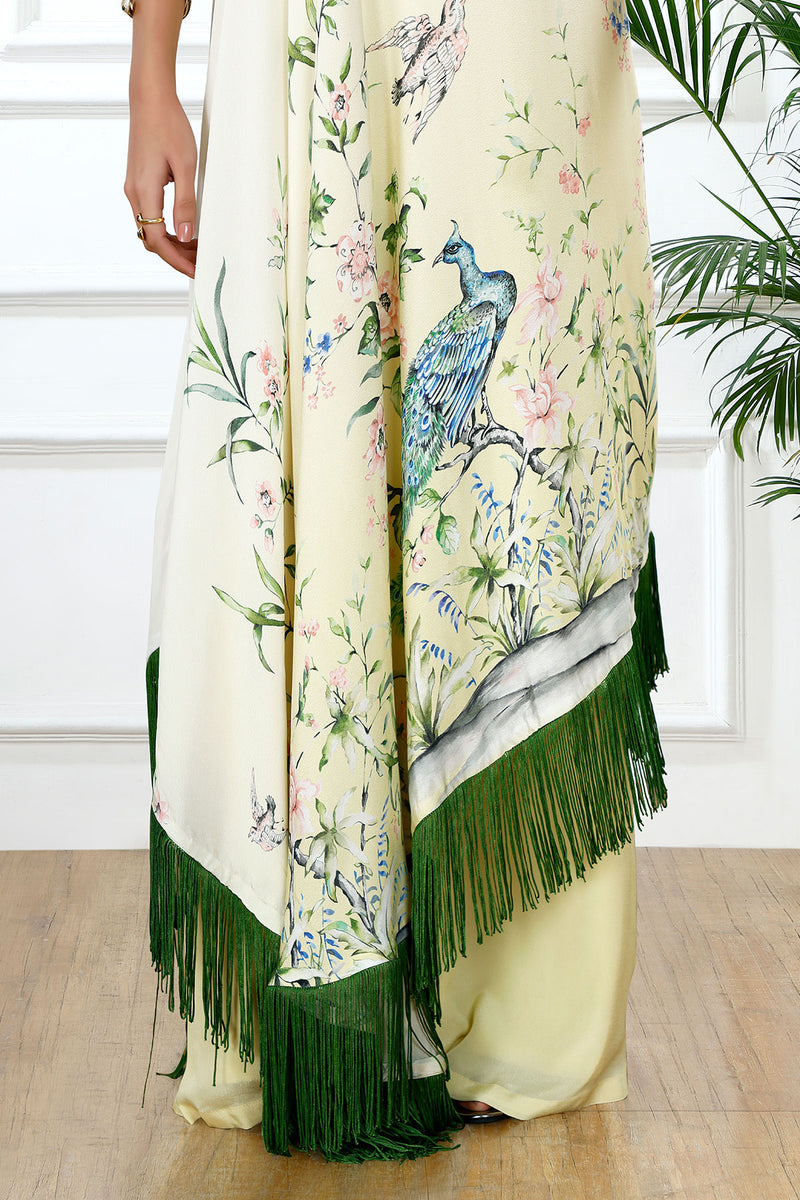 PEACOCK HORIZON OMBRÉ KAFTAN SET