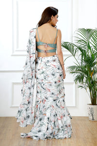 Flamingo bay ruffle sari